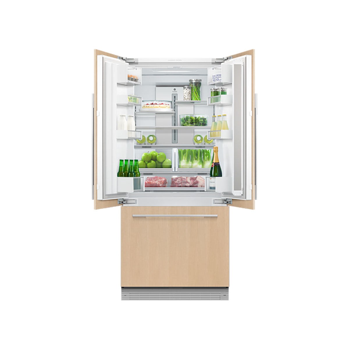 Fisher & Paykel RS80A3 Series 7 Integrated French Door Refrigerator With Bottom Freezer, 417 Litre, 79.6cm Wide - Panel Ready