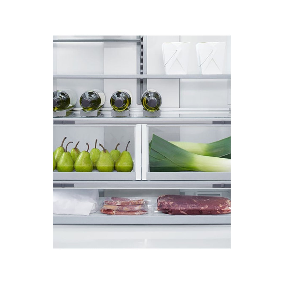 Fisher & Paykel RS90AU1 Series 7 Integrated French Door Refrigerator Freezer, Ice Maker & Water Dispenser, 476 Litre, 89.6cm Wide - Panel Ready