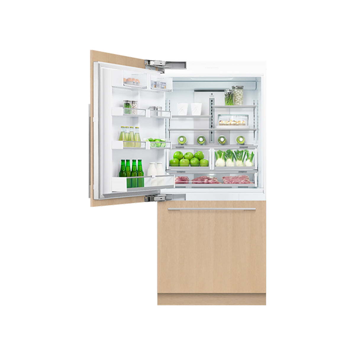 Fisher & Paykel RS9120WLJ2 Series 7 Integrated Refrigerator Freezer, Ice, 477 Litre, 90.6cm Wide - Panel Ready, Left Hinge