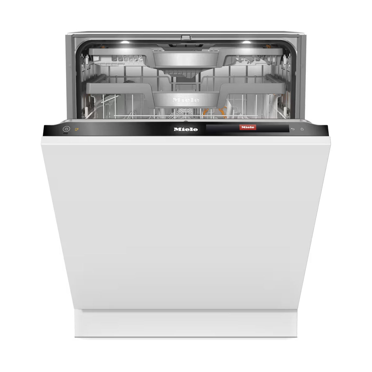 Miele G7980-SCVI-K2O Diamond Fully-Integrated Dishwasher, Knock2Open, AutoDos, 14 Place Settings, 59.8cm Wide - CleanSteel/Obsidian Black
