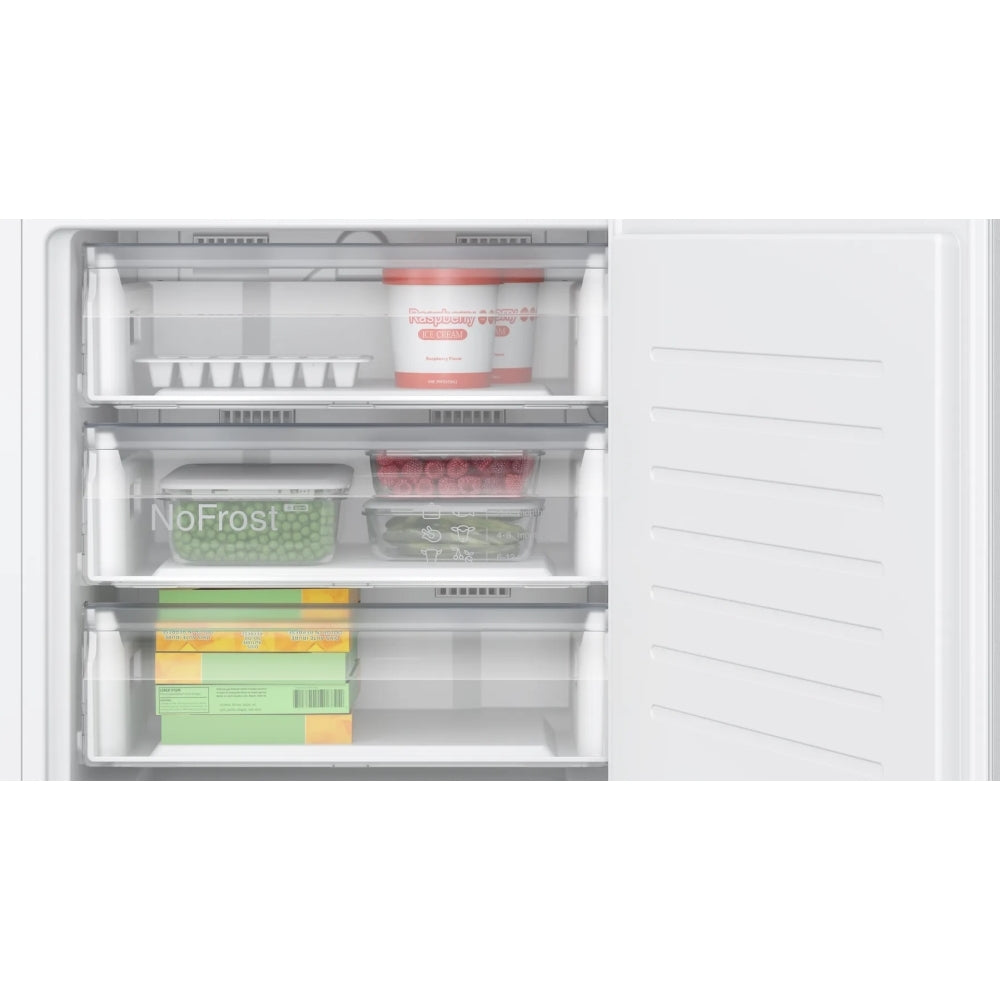 Bosch GUN21VFE0G Series 4 No Frost Built-Under Freezer, Fixed Hinge, White, E Rated - 43657896624351 