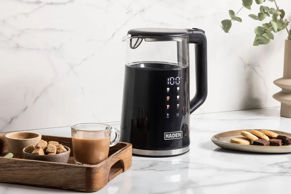 Haden 212931 Touch Screen 1.7 Litre Cordless Electric Glass Kettle, Black