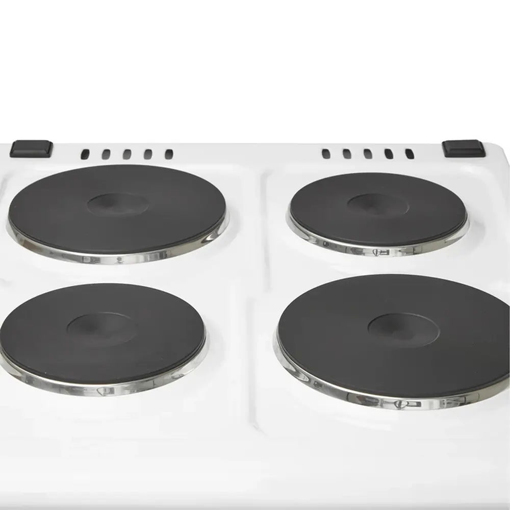 Haden HES051W 50cm Single Oven Electric Cooker with Sealed Plate Hob, White