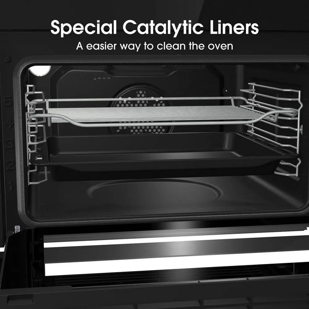Hisense BID99222CXUK 59.4 Built-In Double Oven, Stainless Steel