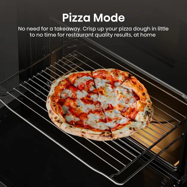 Hisense BUD714221CX 59.4cm Built-Under Electric Double Oven, Black & Stainless Steel