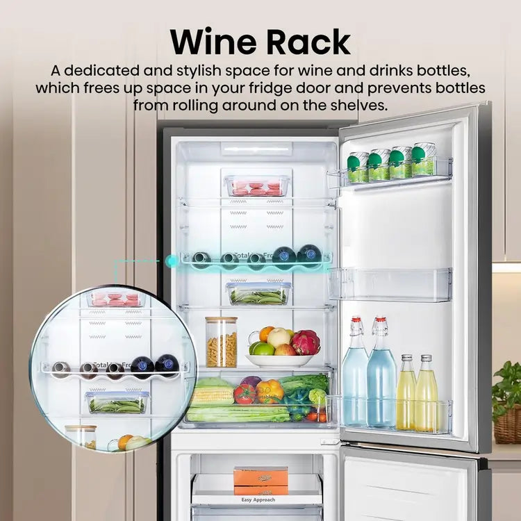 Hisense RB327N4ABD 55cm 50/50 Frost Free Fridge Freezer, Black