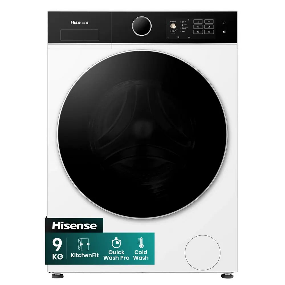 Hisense WF5I9043BWFS 9kg 1400 Spin Washing Machine, White