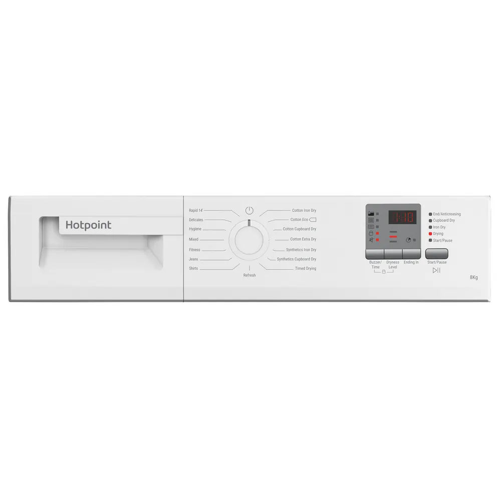 Hotpoint CHDC82WWGDUK 8kg Condenser Tumble Dryer, White - 43808884162783 