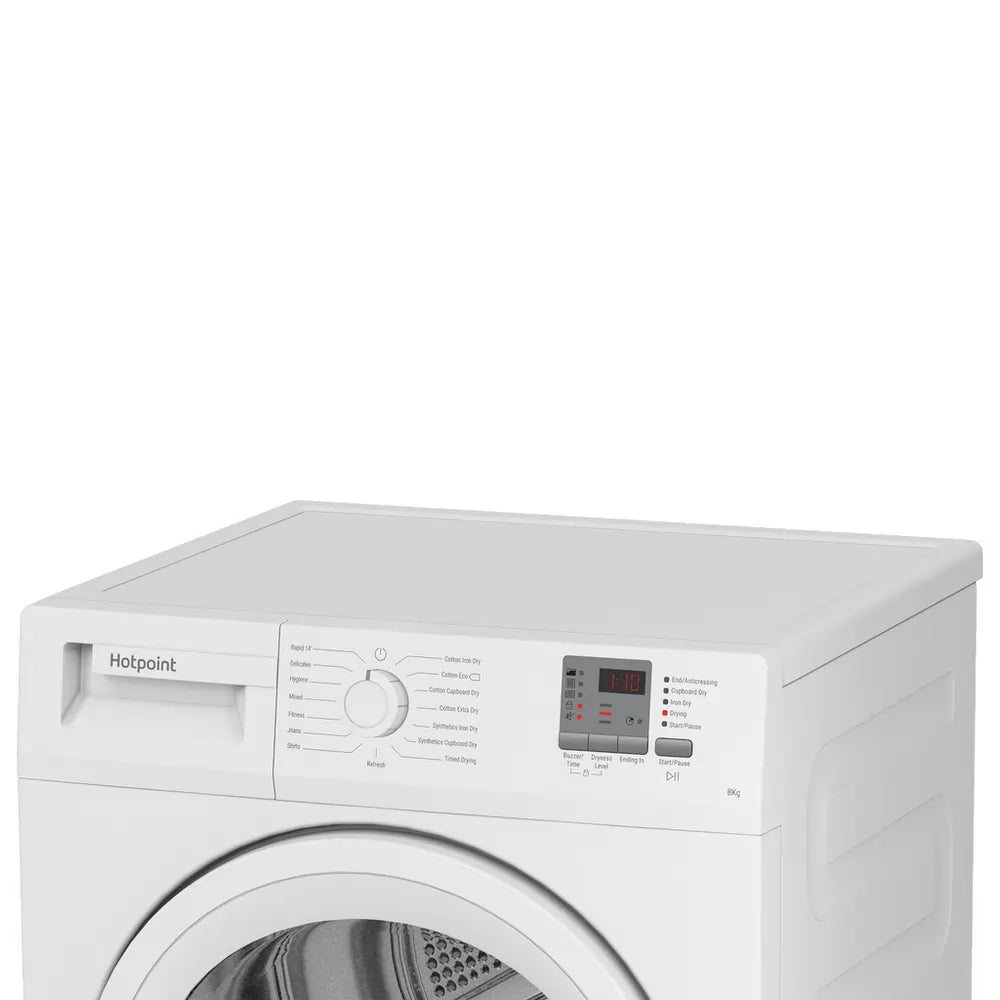 Hotpoint CHDC82WWGDUK 8kg Condenser Tumble Dryer, White - 43808884195551 