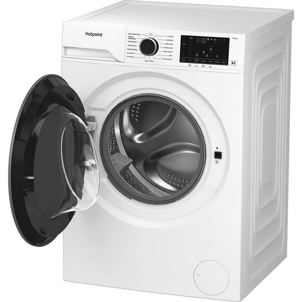 Hotpoint HBD9681ANTSTAIN 9kg/6kg 1400 Spin Washer Dryer, White
