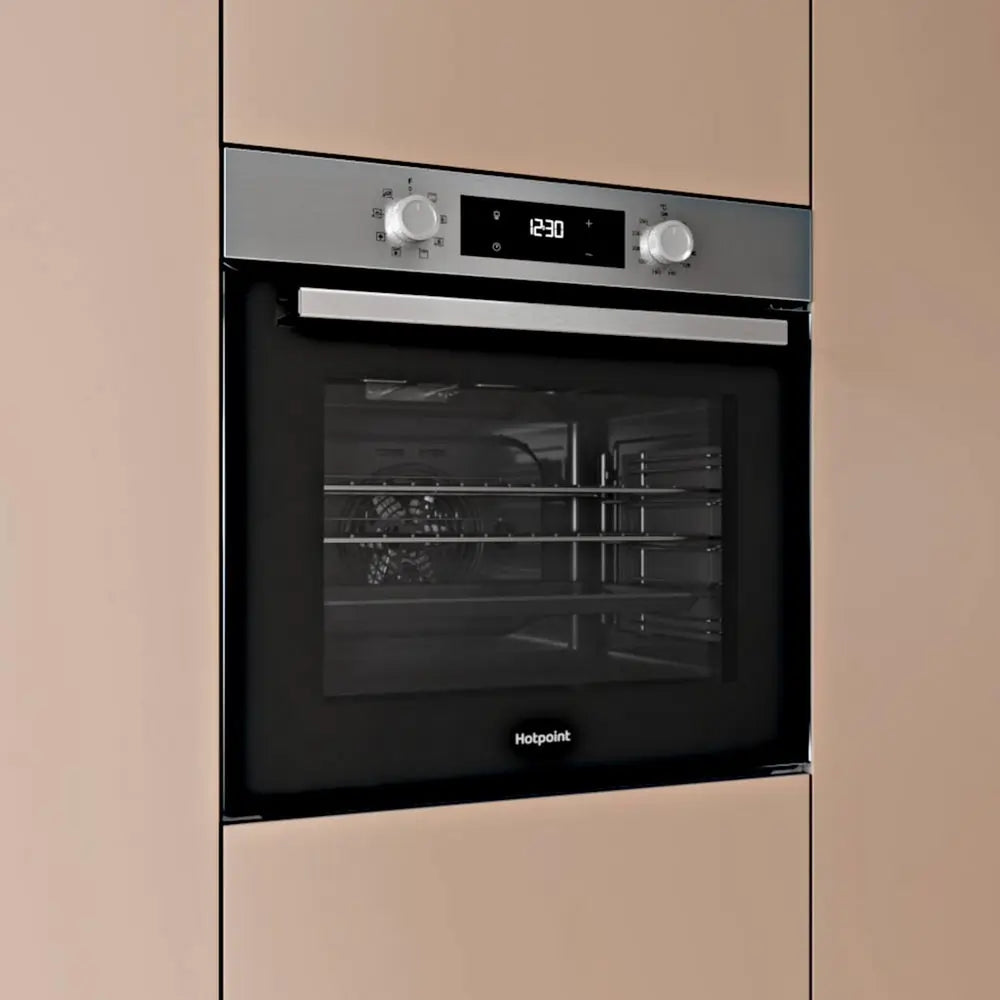 Hotpoint HOEU25CZXUK 59.5cm Built-in Electric Single Oven, Stainless Steel