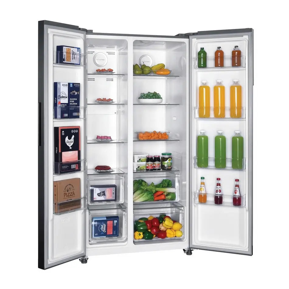 Hoover HHSBSO-6174XK-1 91cm 60/40 Frost Free American Fridge Freezer, Stainless Steel
