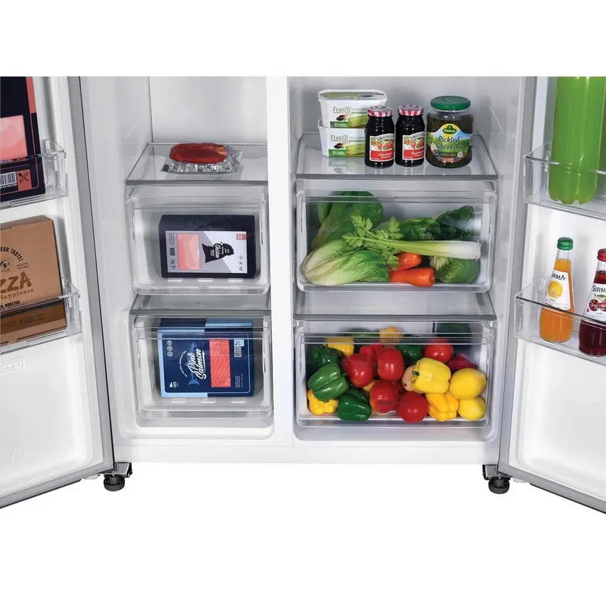 Hoover HHSBSO-6174XK-1 91cm 60/40 Frost Free American Fridge Freezer, Stainless Steel
