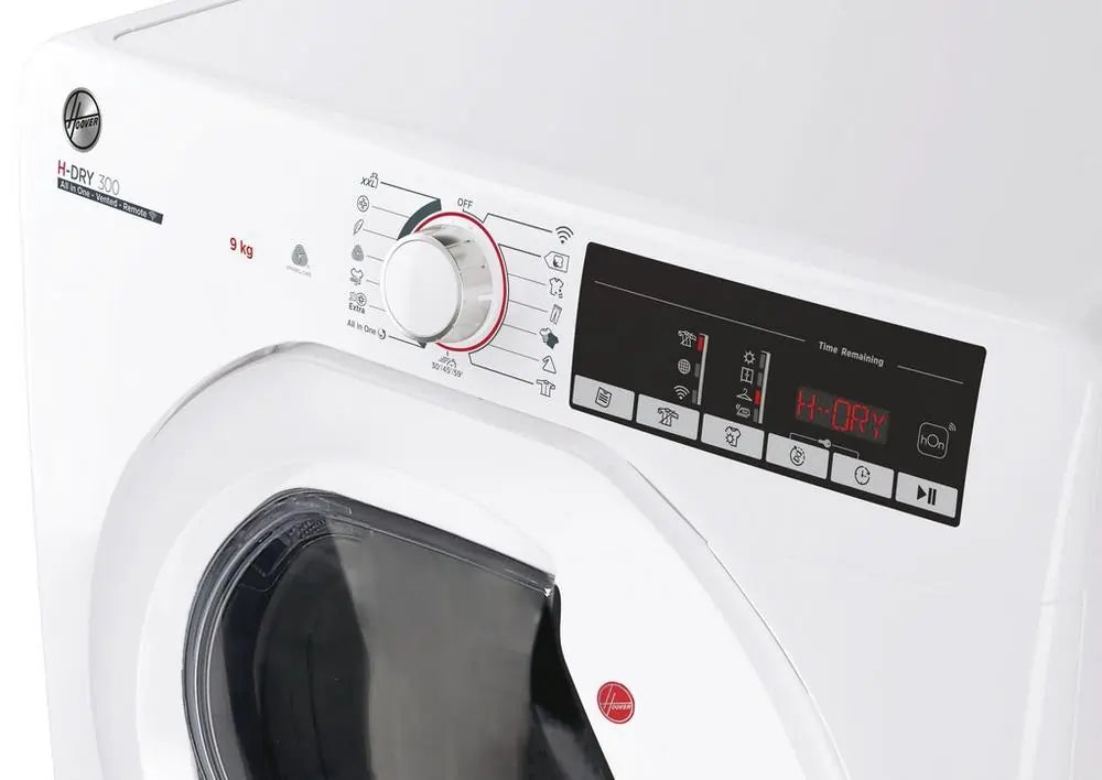 Hoover HLEV9TG 9kg Vented Tumble Dryer, White - 43167822643423 