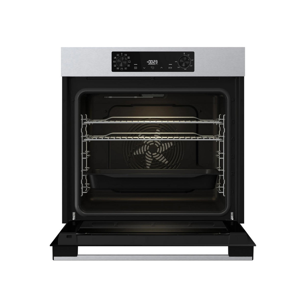 Hisense BI622AXPGUK Built-In Electric Single Oven, 77 Litre, 59.5cm Wide - Black & Stainless Steel