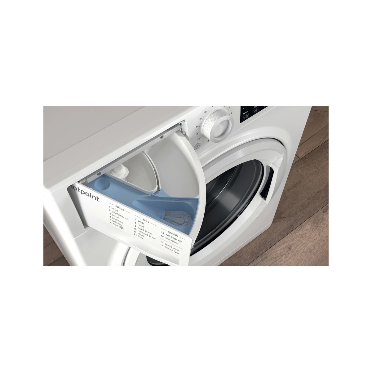 Hotpoint NSWF946WUK Freestanding Washing Machine, 9Kg, 1400 Spin, 59.5cm Wide - White