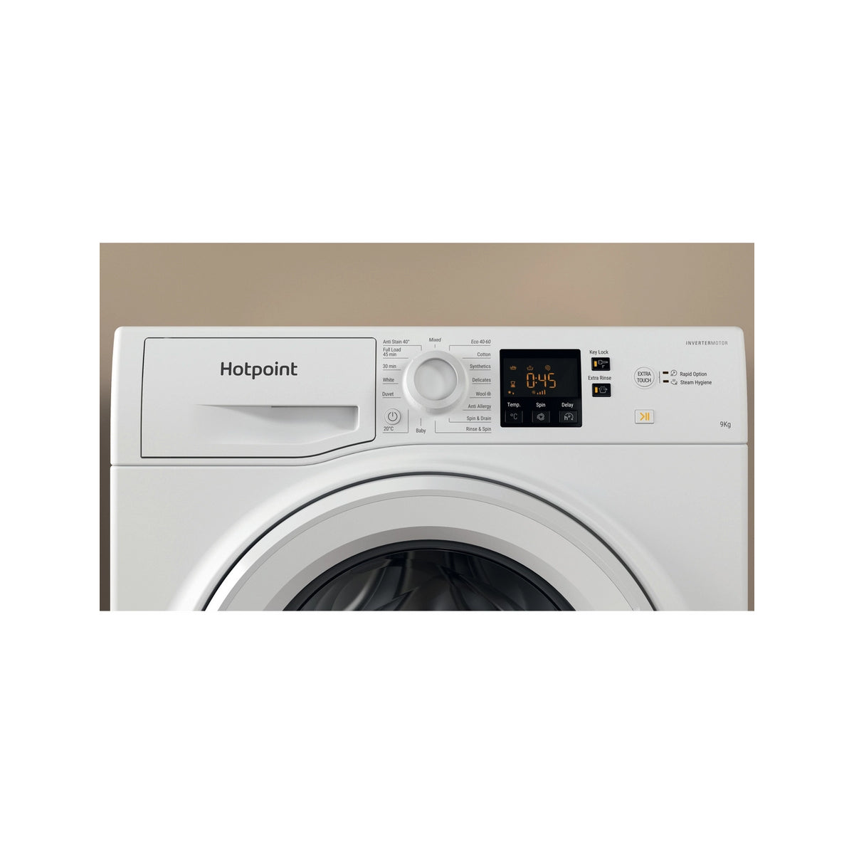 Hotpoint NSWF946WUK Freestanding Washing Machine, 9Kg, 1400 Spin, 59.5cm Wide - White