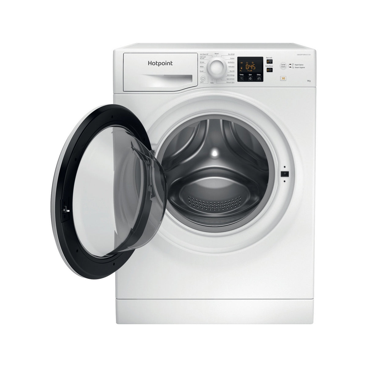 Hotpoint NSWF946WUK Freestanding Washing Machine, 9Kg, 1400 Spin, 59.5cm Wide - White