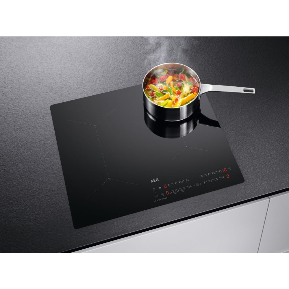AEG IAX64411CB 60cm 4 Zone Induction Hob,Black - 43724559450335 