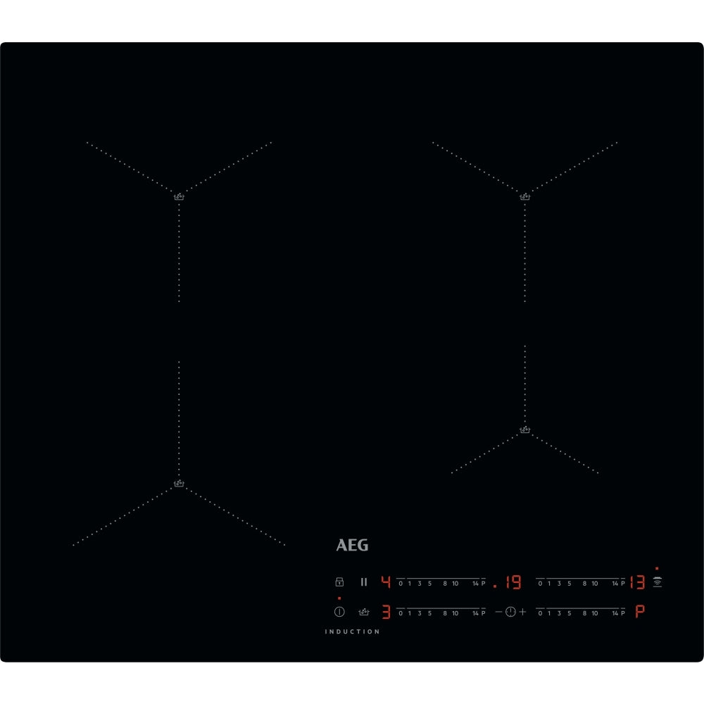 AEG IAX64411CB 60cm 4 Zone Induction Hob,Black - 43724559188191 