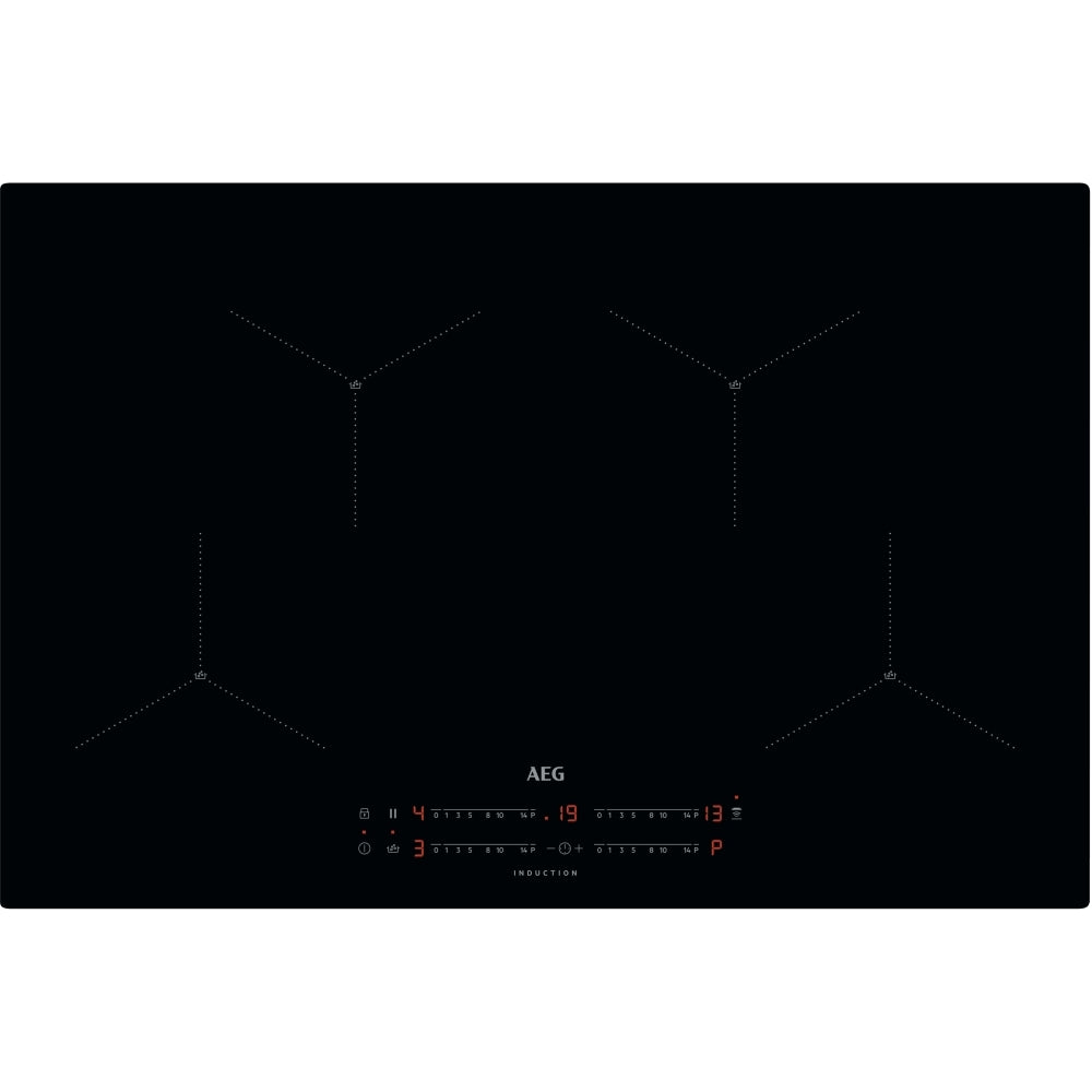 AEG IAX84411CB 80cm Wide 4 Zone Induction Hob,Black - 43724560236767 