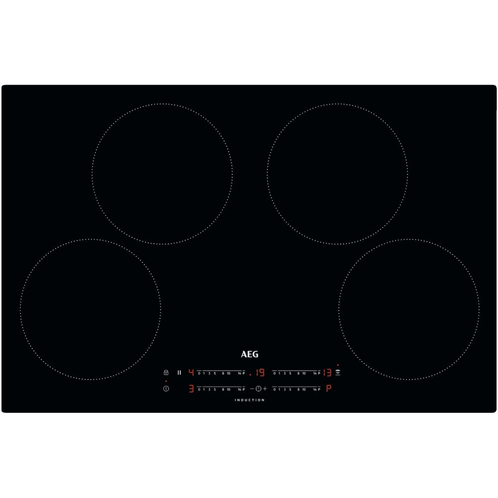 AEG IKX84401CB 80cm Wide 4 Zone Induction Hob,Black - 43724566298847 