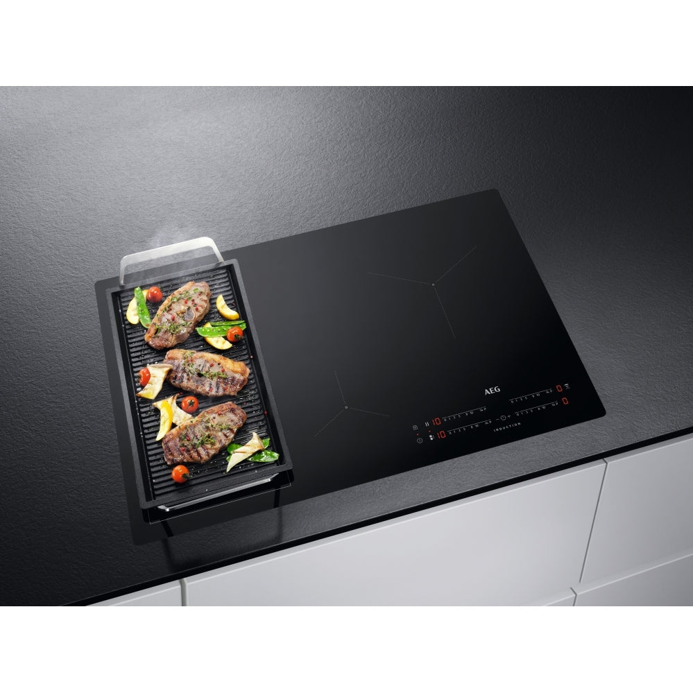 AEG IKX84443CB 80cm Wide 4 Zone Induction Hob,Black