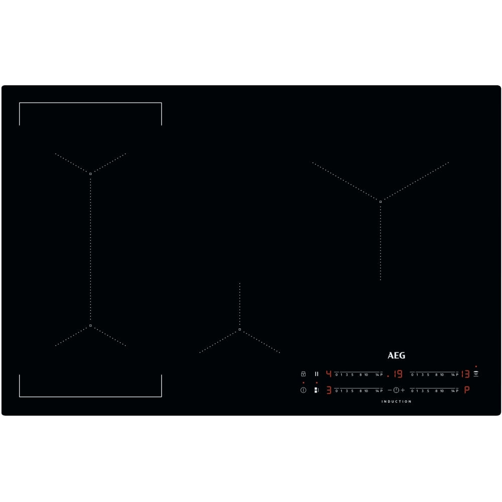 AEG IKX84443CB 80cm Wide 4 Zone Induction Hob,Black - 43724577341663 