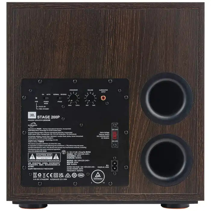 JBL STAGE 220P 500W Powered Subwoofer With 12" Woofer, Espresso Black - 43106868953311 