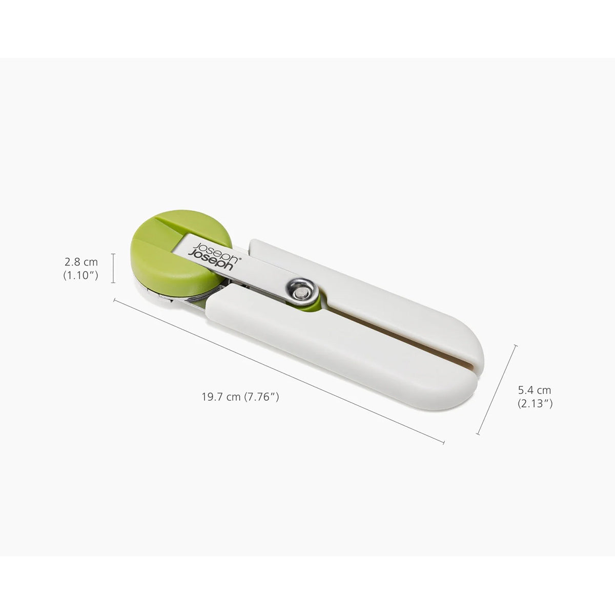 Joseph Joseph 1000064 GoRound™ Easy-Open Can Opener, With Crank Handle - Stone/Green