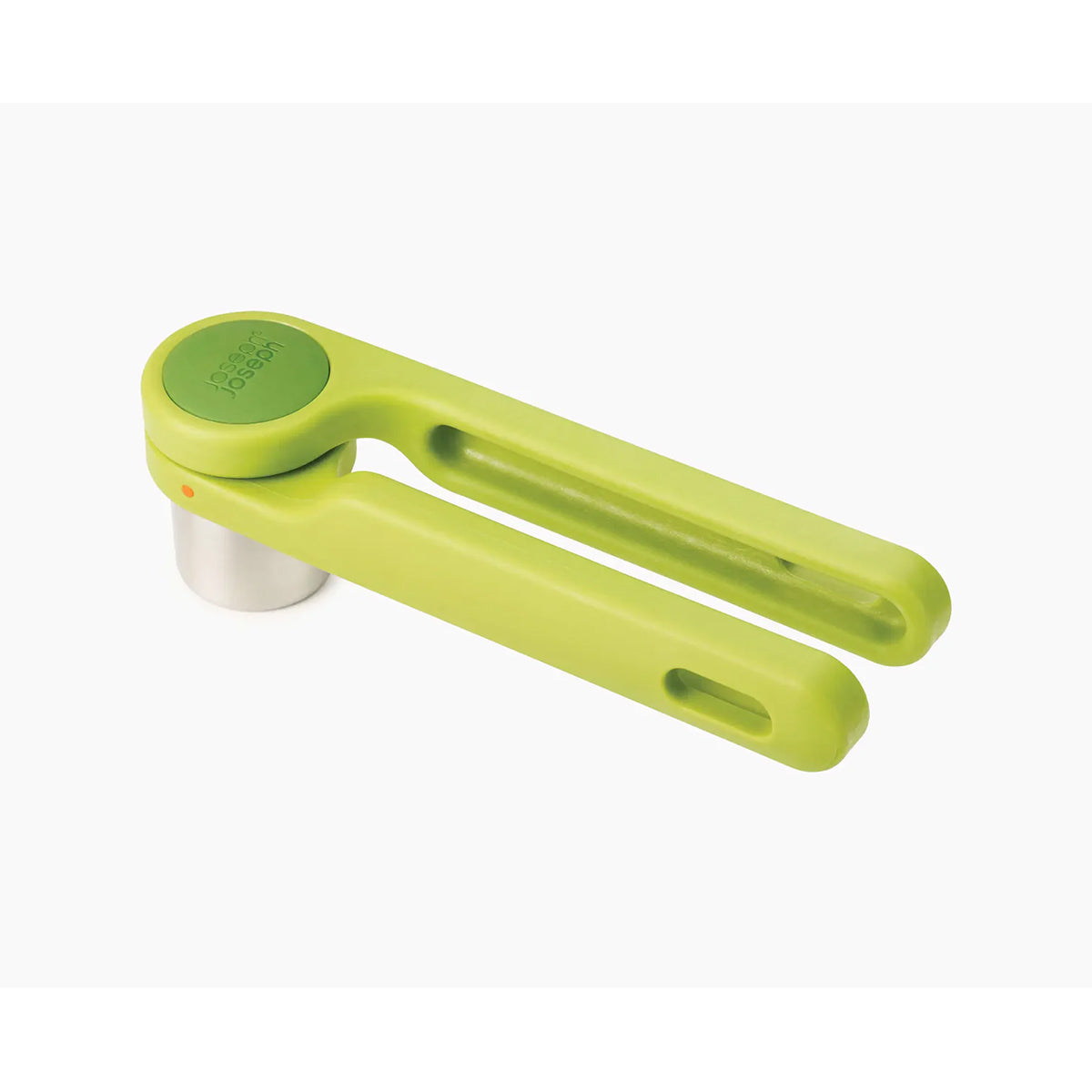 Joseph Joseph 20102 Helix Garlic Press, 2-Piece Design, Stainless-Steel And Nylon Construction - Green