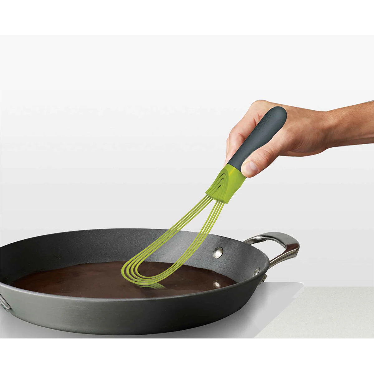 Joseph Joseph 10539 Twist™ 2-in-1 Whisk, Silicone-Coated Steel Wires - Green