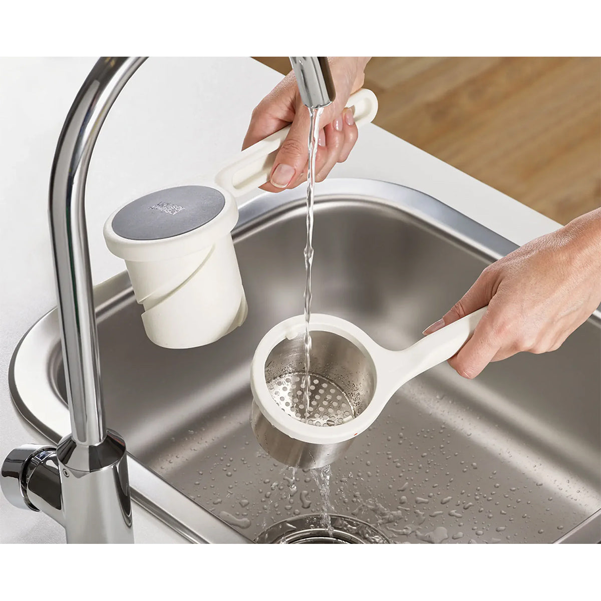 Joseph Joseph 20100 Helix Potato Ricer, 2-Piece Design - White
