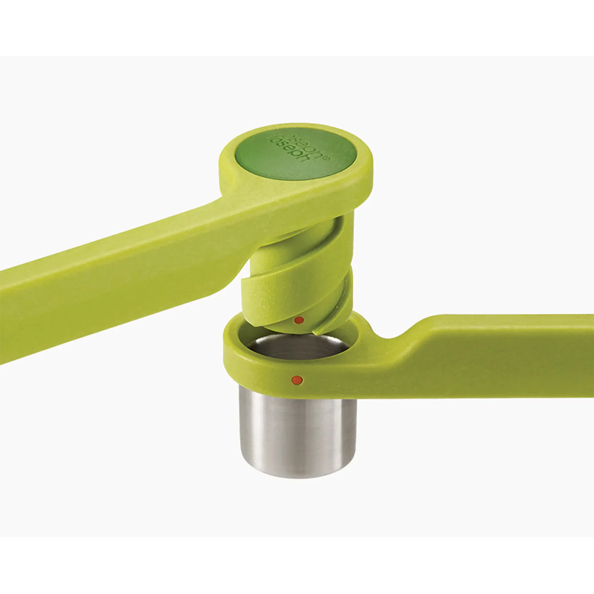 Joseph Joseph 20102 Helix Garlic Press, 2-Piece Design, Stainless-Steel And Nylon Construction - Green