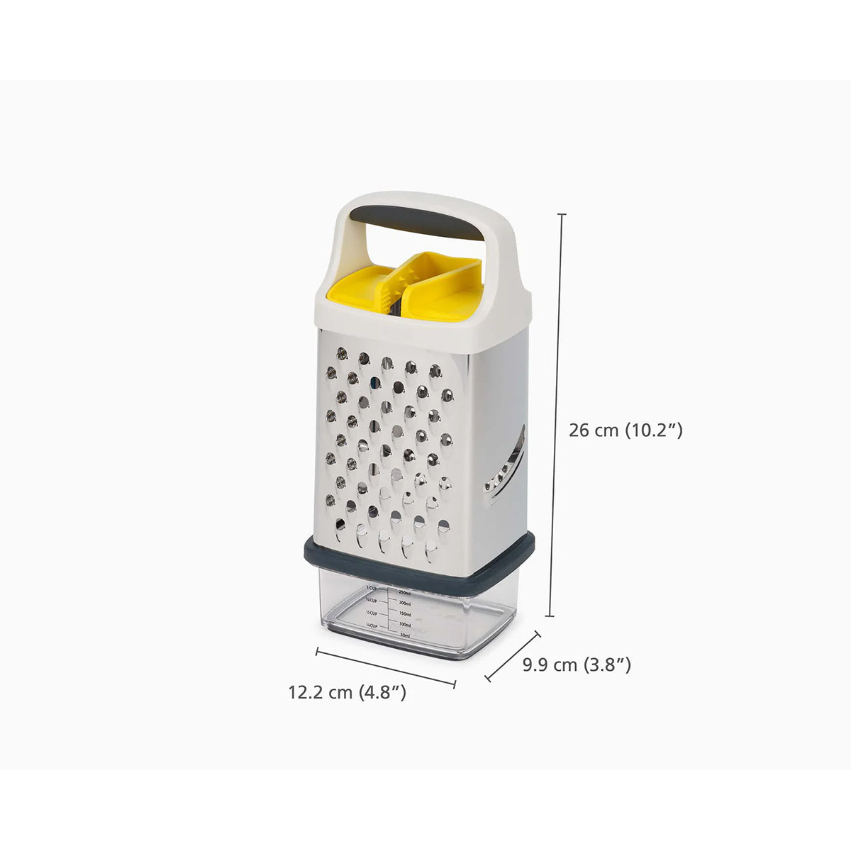 Joseph Joseph 20225 Multi-Grip™ Box Grater With Precision Food-Grip - Yellow