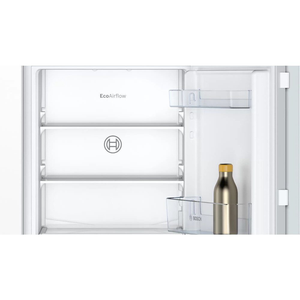 Bosch KIN85NFE0G Series 2 No Frost Integrated Fridge Freezer, Fixed Hinge, 50/50, White, E Rated - 43657891938527 