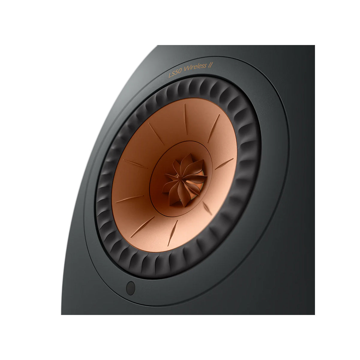 KEF LS50 Wireless II Active Wireless HiFi Speakers, Compatible with AirPlay2 and Google Cast, 760W, 20cm Wide - Carbon Black