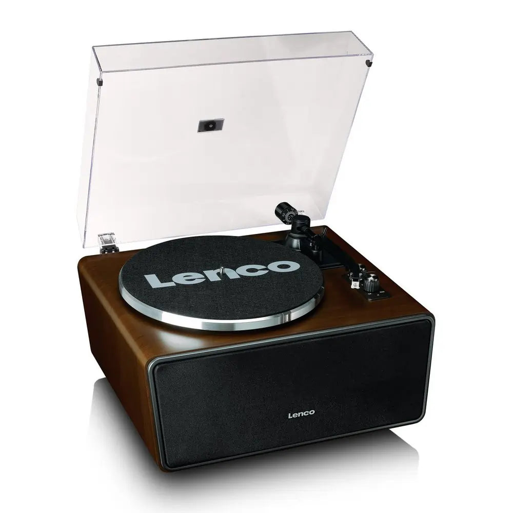 Lenco LS470WA Turntable With Built-In Speakers And Bluetooth, Dark Walnut - 43781691474143 