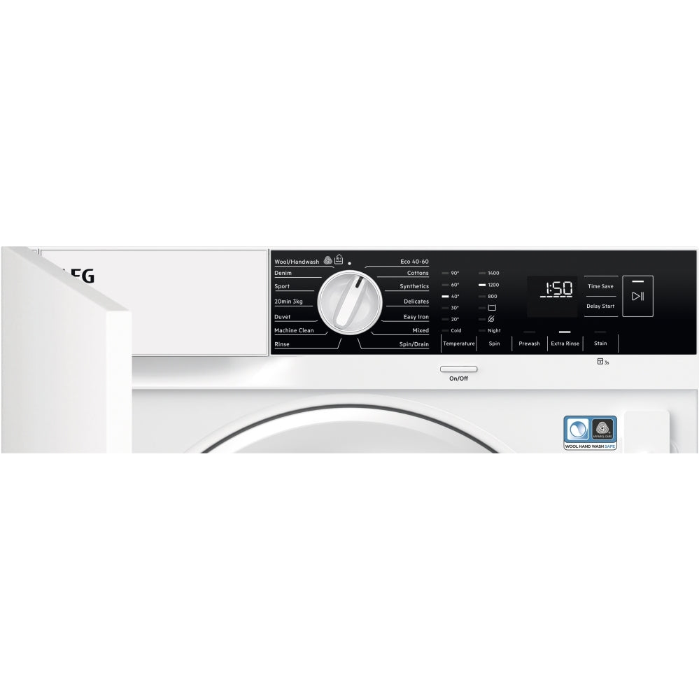 AEG LFX6G7434BI 7kg Washing Machine with 1400 rpm,Fully Integrated,B Rated - 43724636815583 