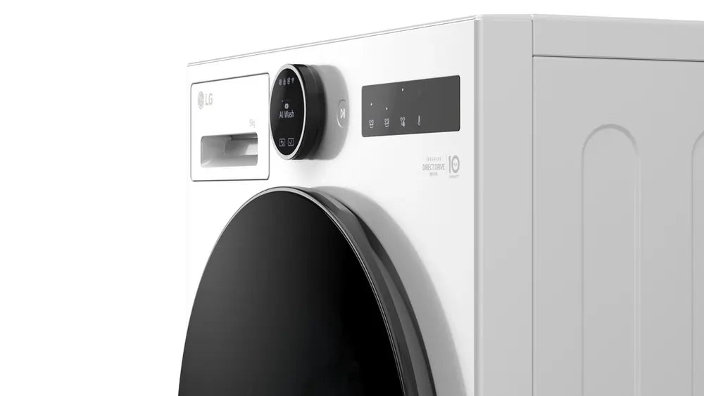 LG F4X7009TWB 9kg 1400 Spin AI Smart Washing Machine, White