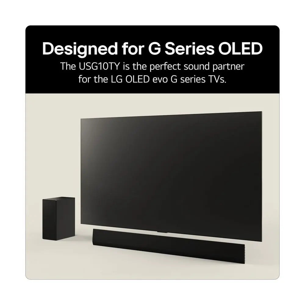 LG USG10TY 420W 3.1ch Soundbar With Wireless Subwoofer, Black - 43207333544159 