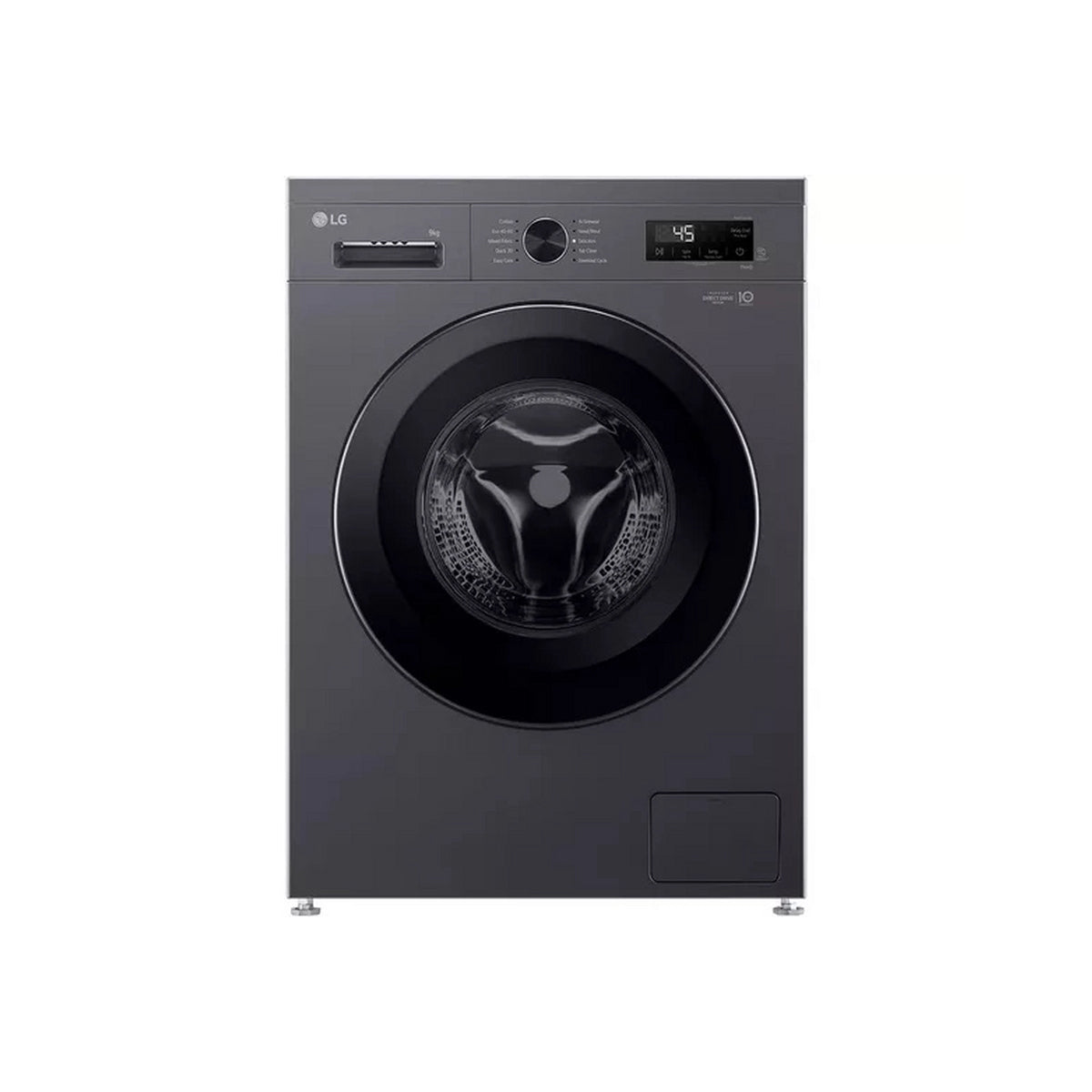 LG F4X1009NMK Series 2 9Kg Freestanding Washing Machine, 1400rpm, 60cm Wide - Slate Grey