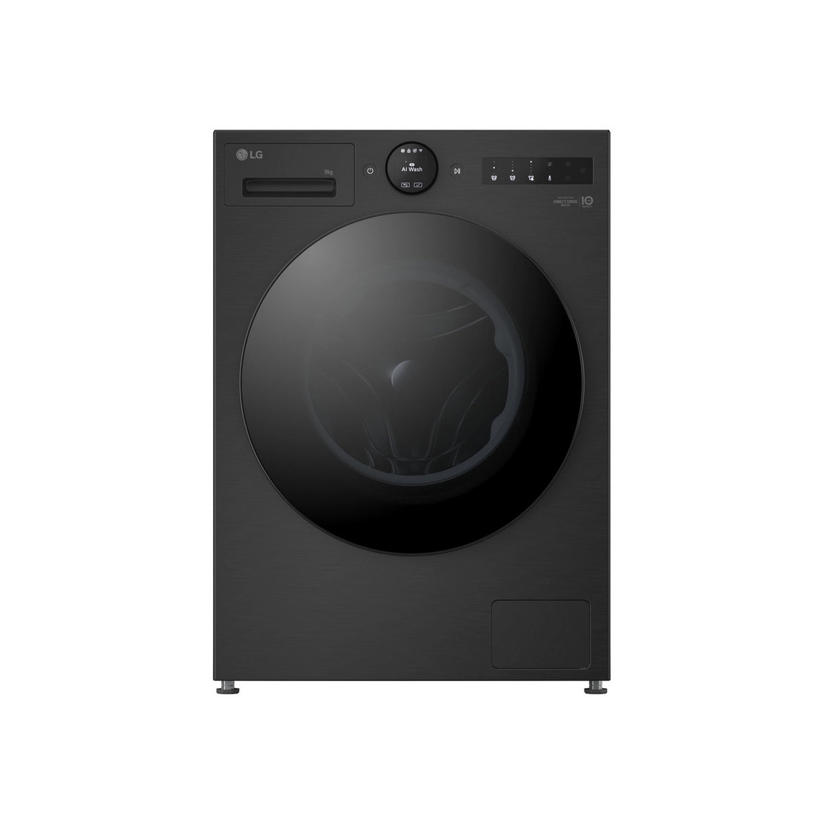 LG F4X7009TBB Series 7 9Kg Freestanding Washing Machine, 1400 Spin, AI Direct Drive, 60cm Wide - Black