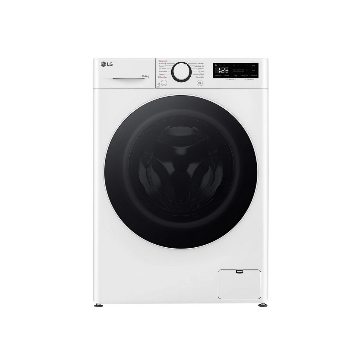 LG FWY706WWTN1 Series 4 Pro AI Direct Drive 10Kg/6Kg Freestanding Washer Dryer, 60cm Wide - White
