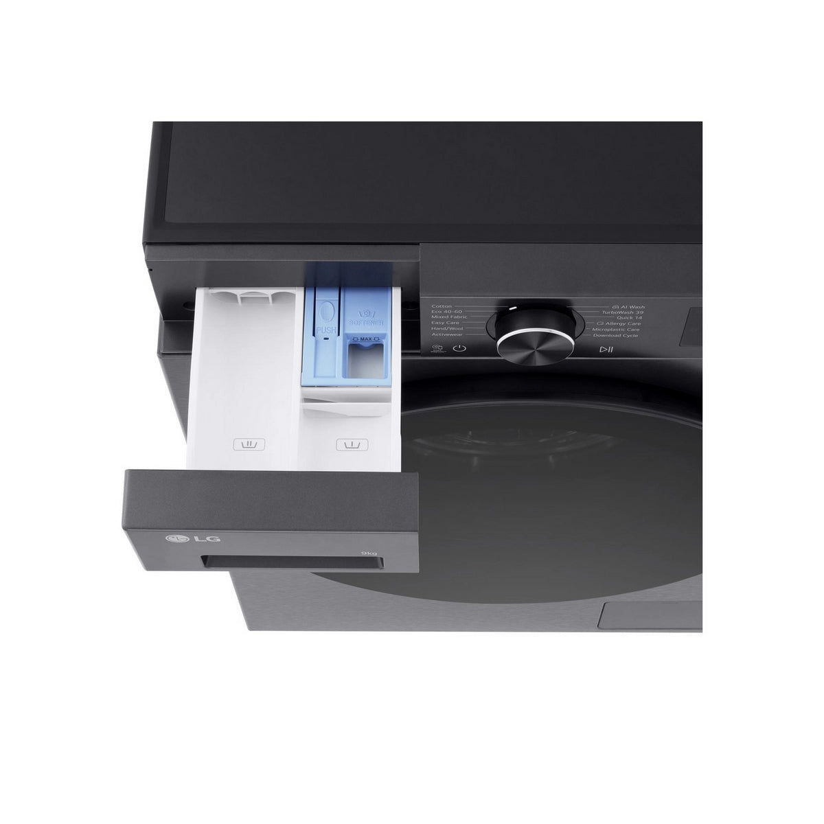 LG F2X50S9TBB Series 3 9Kg Freestanding Washing Machine, 1200rpm, 60cm Wide - Black