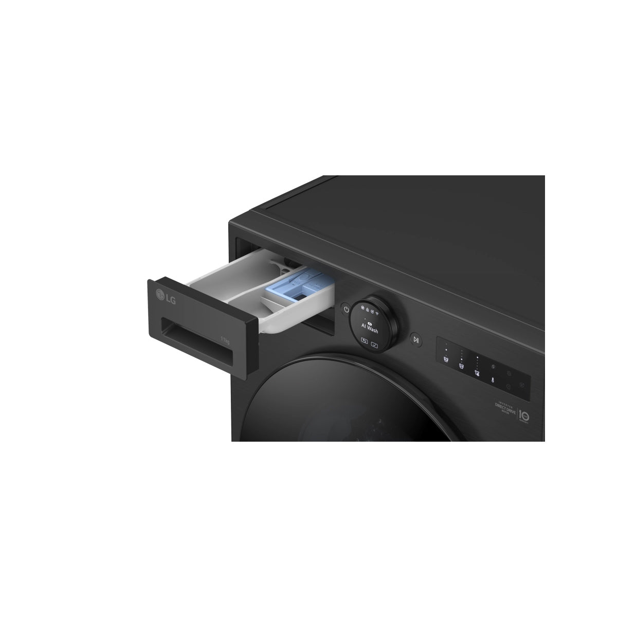 LG F4X7011TBB Series 7 11Kg Freestanding Washing Machine, AI Direct Drive, 1400 Spin, 60cm Wide - Matte Black