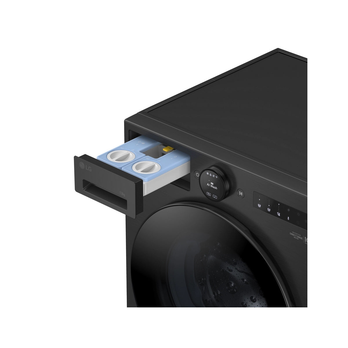 LG F4X7513TBB Series 7 13Kg Freestanding AutoDose Washing Machine, AI Direct Drive, 1400 Spin, 60cm Wide - Matte Black