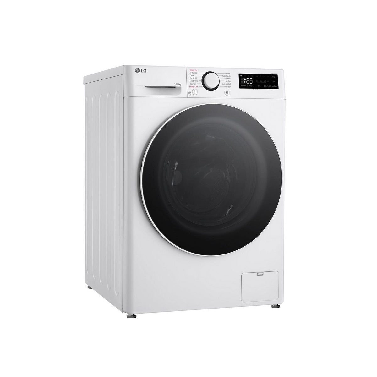 LG FWY706WWTN1 Series 4 Pro AI Direct Drive 10Kg/6Kg Freestanding Washer Dryer, 60cm Wide - White