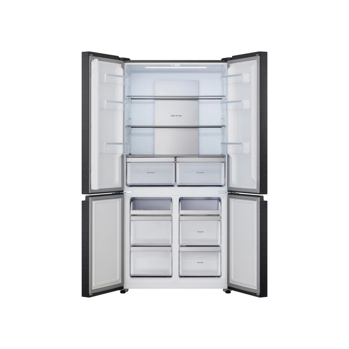 LG GMM42ABBEH No Frost Freestanding American Fridge Freezer, 600 Litre, 91cm Wide - Matte Black