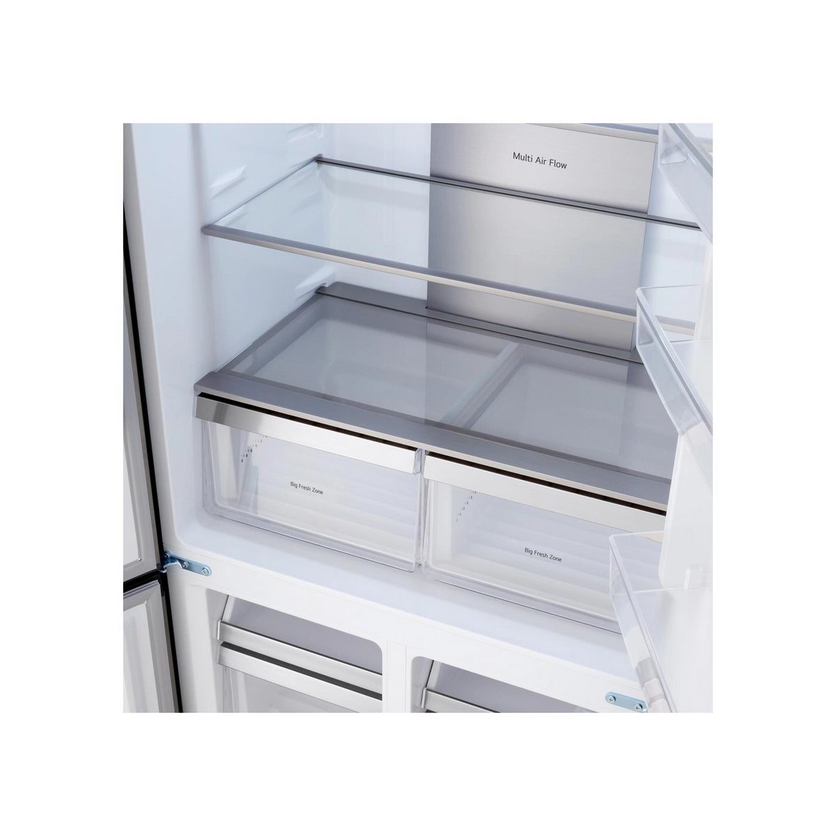 LG GMM42ABBEH No Frost Freestanding American Fridge Freezer, 600 Litre, 91cm Wide - Matte Black